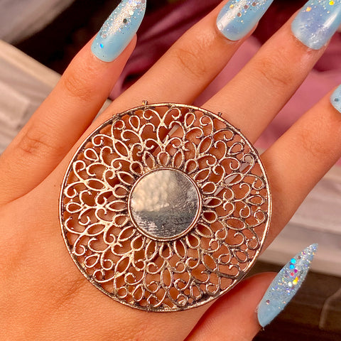 Silver Oxidised Ring (D-1)
