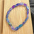 High Quality Oval Blue Tie-Dye Glass Beads Bracelet