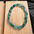 Adjustable Oval Green Tie-Dye Glass Beads Bracelet