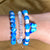 Adjustable Set Of 3 Blue Bracelet Stacks