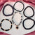Adjustable Set Of 6 Black Bracelet Stacks