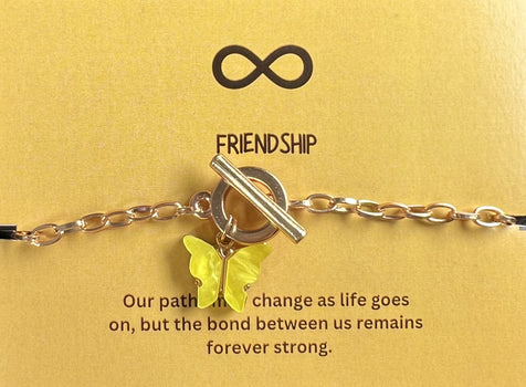 High Quality Yellow Butterfly Charm Bracelet