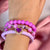 Adjustable Set Of 3 Pink Bracelet Stacks