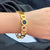 Golden Black Circle With Roman Number Antitarnish Bracelet