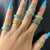 Multicolour Trendy Resin Ring