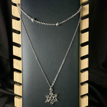 High Quality Layered Snowflake Necklace