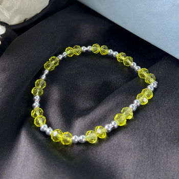 High Quality Parrot Green Crystal Glass Beads Bracelet