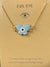 High Quality Butterfly Evil Eye Charm Necklace