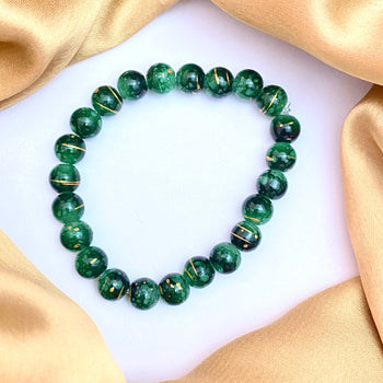 Green Tie-Dye Beads Bracelet
