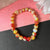High Quality Red & Yellow Tie-Dye Glass Beads Bracelet 