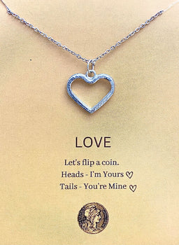 Minimal Silver Heart Card Necklace | Waterproof Chain | Perfect for Dailywear