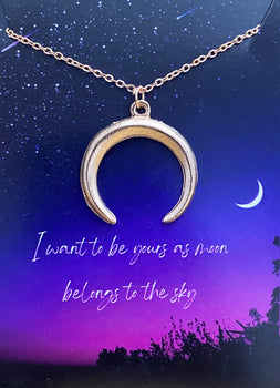 Minimal Golden Big Moon Card Necklace| Perfect for Dailywear