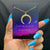 Minimal Golden Big Moon Card Necklace| Perfect for Dailywear