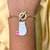 Simple Classic Slim Gold Link Chain Bracelet With Cat Charm