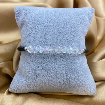 Black Joco Beads Bracelet With Crystal Beads