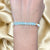 White Joco Beads Bracelet With Sky Blue Crystal Beads