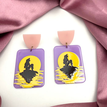 Lavender Girl Quirky Earrings