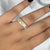 High Quality Adjustable Golden Triple Stone Friendship Copper Ring