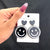 Black Smiley Quirky Earrings