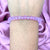 Lavender Crystal Glass Beads Bracelet