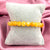 Adjustable Yellow Tie Dye Glass Beads Bracelet