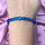 Adjustable Blue Teardrop Glass Beads Bracelet
