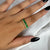 High Quality Adjustable Golden Green Stone Studded Friendship Copper Ring