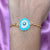 Blue Zircon Evil Eye Bracelet