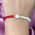 Adjustable Half Red Half White Joco Beads Bracelet