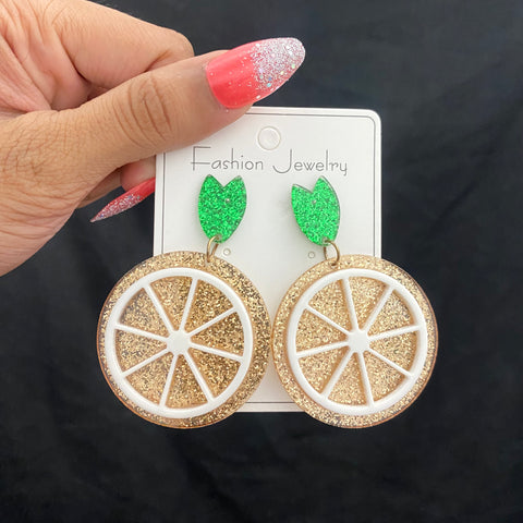 Cute Lemon Designed Quirky Earrings