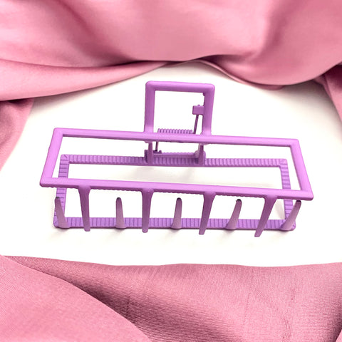 XXL High Quality Purple Rectangular Shape Neon Hair Clutcher