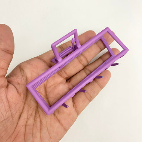 XXL High Quality Purple Rectangular Shape Neon Hair Clutcher