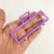 XXL High Quality Purple Rectangular Shape Neon Hair Clutcher