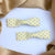 High Quality Yellow Polka Dot Print Bows Alligator Clip Pair
