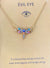 Dragonfly Evil Eye Charm Necklace(Waterproof)