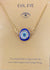 Blue Zircon Evil Eye Charm Necklace(Waterproof)