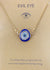Blue Zircon Evil Eye Charm Necklace(Waterproof)