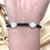 Adjustable Black Joco Beads Bracelet With Pearl