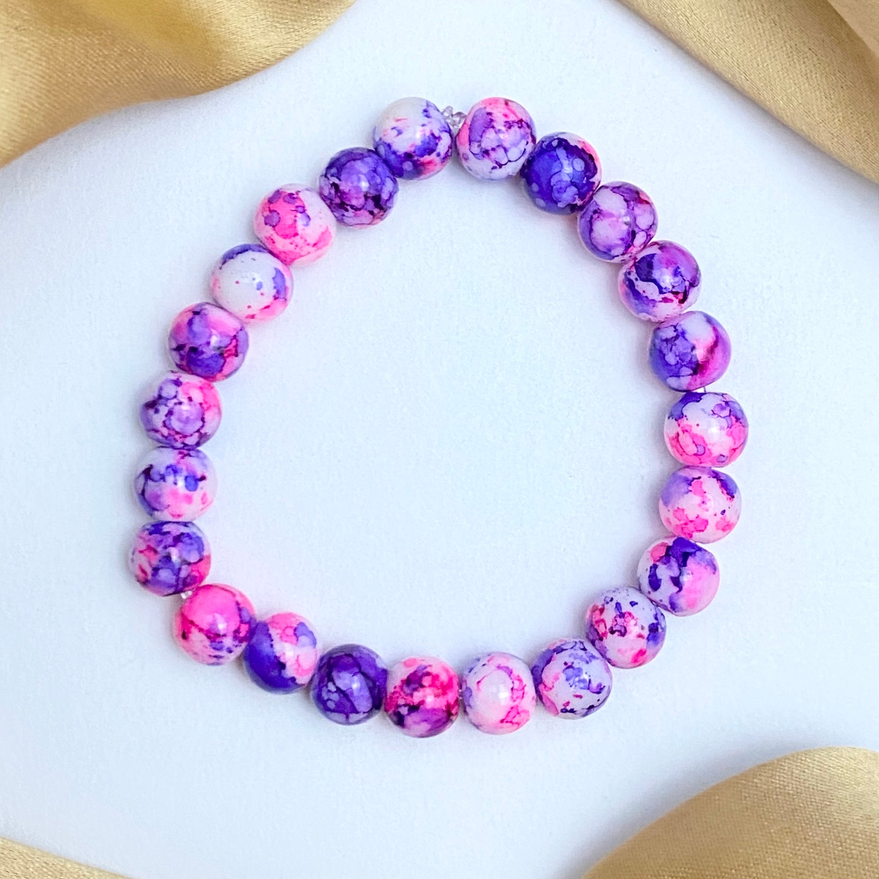 Purple “Queen” Beaded Bracelet Stack Set – Kandi Gems