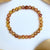 Adjustable Yellow Tie-Dye Glass Beads Bracelet(6mm Beads)