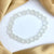 Adjustable Matte White Couple Evil Eye Glass Beads Bracelet