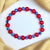 Adjustable Red Evil Eye Glass Beads Bracelet(8mm Beads)