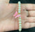 High Quality Acrylic Dark Pink Butterfly Pearl Bracelet