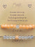 High Quality Light Orange & Transparent Beads Couple Bracelet