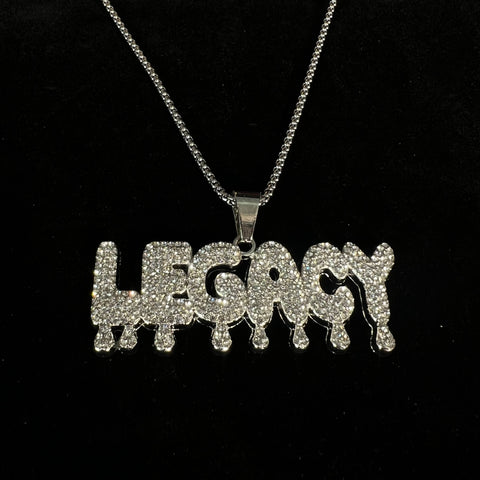 Legacy Iced Out Hip Hop Pendant Necklace With Chain