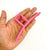 XXL High Quality Dark Pink Curved Shape Neon Hair Clutcher
