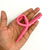 XXL High Quality Dark Pink Knot Shape Neon Hair Clutcher