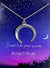 High Quality Silver Big Moon Charm Necklace