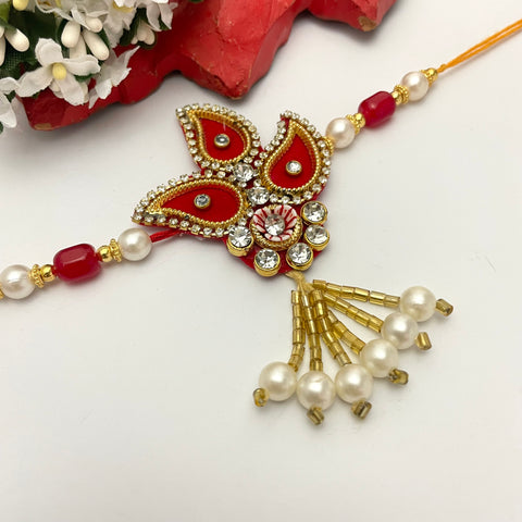 Cute Charm Thread Rakhi For Bhabhi
