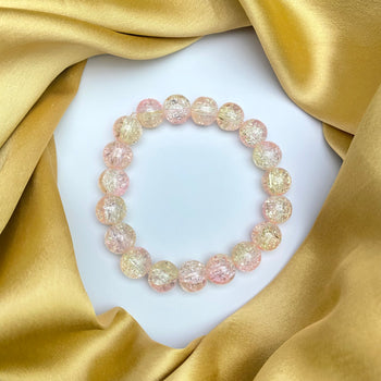 Adjustable Sparkling Glass Beads Bracelet (10mm Beads)
